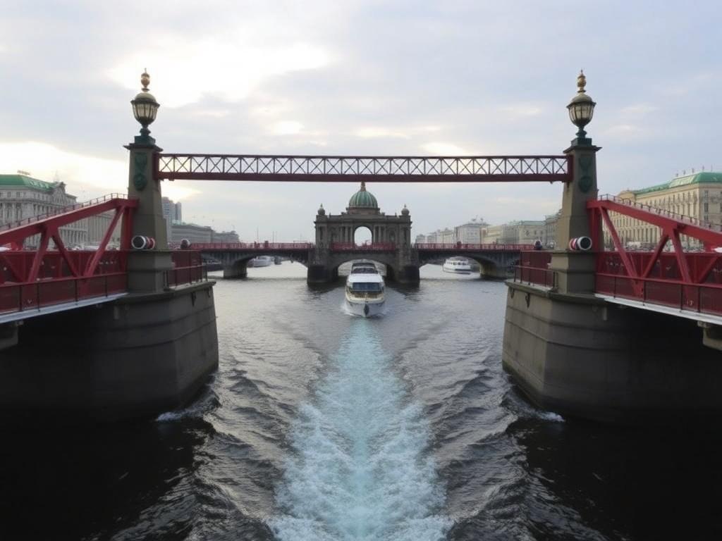 Ночная магия Невы: развод мостов на теплоходе в Санкт-Петербурге